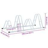 NNEVL Bicycle Stand for 4 Bikes Floor Freestanding Galvanised Steel