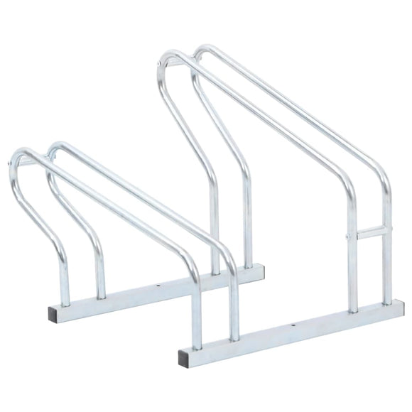 NNEVL Bicycle Stand for 2 Bikes Floor Freestanding Galvanised Steel
