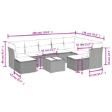 NNEVL 10 Piece Garden Sofa Set with Cushions Black Poly Rattan