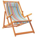 NNEVL Folding Beach Chairs 2 pcs Multicolour Fabric