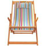 NNEVL Folding Beach Chairs 2 pcs Multicolour Fabric