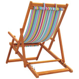 NNEVL Folding Beach Chairs 2 pcs Multicolour Fabric