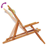 NNEVL Folding Beach Chairs 2 pcs Multicolour Fabric