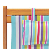 NNEVL Folding Beach Chairs 2 pcs Multicolour Fabric