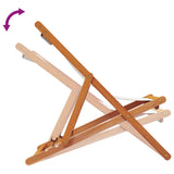 NNEVL Folding Beach Chairs 2 pcs Cream Fabric