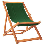 NNEVL Folding Beach Chairs 2 pcs Green Fabric