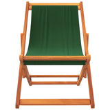NNEVL Folding Beach Chairs 2 pcs Green Fabric