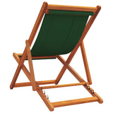 NNEVL Folding Beach Chairs 2 pcs Green Fabric