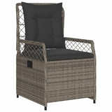 NNEVL Reclining Garden Chairs 2 pcs Grey Poly Rattan