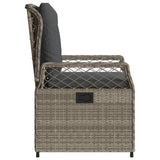 NNEVL Reclining Garden Chairs 2 pcs Grey Poly Rattan