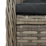 NNEVL Reclining Garden Chairs 2 pcs Grey Poly Rattan