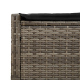 NNEVL Double Sun Lounger with Cushions Grey Poly Rattan