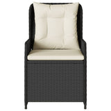 NNEVL Reclining Garden Chairs 2 pcs Black Poly Rattan