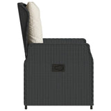 NNEVL Reclining Garden Chairs 2 pcs Black Poly Rattan