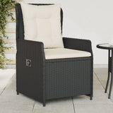 NNEVL Reclining Garden Chairs 2 pcs Black Poly Rattan