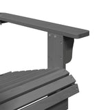 NNEVL Adirondack Chair Grey 69x85x90.5 cm Solid Wood Fir
