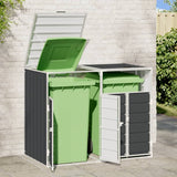 NNEVL Wheelie Bin Storage for Double Bins Anthracite 144x81x113 cm Steel