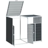 NNEVL Wheelie Bin Storage for Double Bins Anthracite 144x81x113 cm Steel