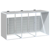 NNEVL Wheelie Bin Storage for Triple Bins Grey 216x81x115 cm Steel