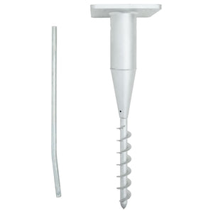 NNEVL In-Ground Parasol Base with Rod 16x16x52 cm Steel