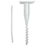 NNEVL In-Ground Parasol Base with Rod 16x16x52 cm Steel