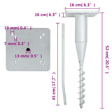 NNEVL In-Ground Parasol Base with Rod 16x16x52 cm Steel