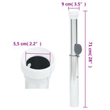 NNEVL In-Ground Parasol Base for 40-50 mm Pole Silver Aluminum