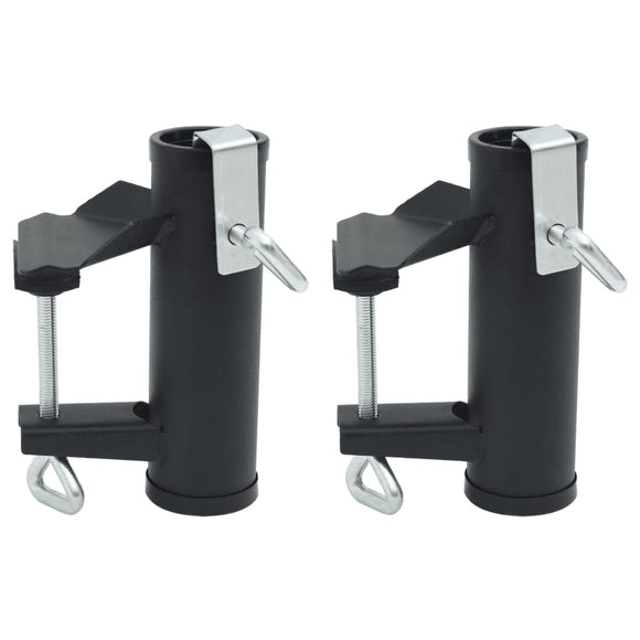 NNEVL Umbrella Clamps for Balcony 2 pcs 25-38 mm Steel
