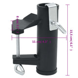 NNEVL Umbrella Clamps for Balcony 2 pcs 25-38 mm Steel