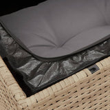 NNEVL 13 Piece Garden Sofa Set with Cushions Mix Beige Poly Rattan