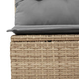 NNEVL 13 Piece Garden Sofa Set with Cushions Mix Beige Poly Rattan