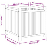 NNEVL Planter 50x50x50 cm Bamboo