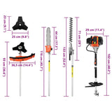 NNEVL Brush Cutter 4-in-1 Function Orange 52 cc 1.45 kW