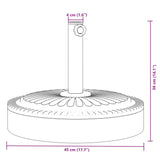 NNEVL Parasol Base for Ø38 / 48 mm Poles 25 kg Round