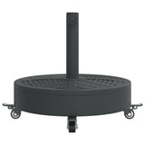 NNEVL Parasol Base with Wheels for Ø38 / 48 mm Poles 27 kg Round