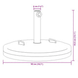 NNEVL Parasol Base with Handles for Ø38 / 48 mm Poles 25 kg Round