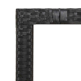 NNEVL 3 Piece Garden Bistro Set with Cushions Black Poly Rattan