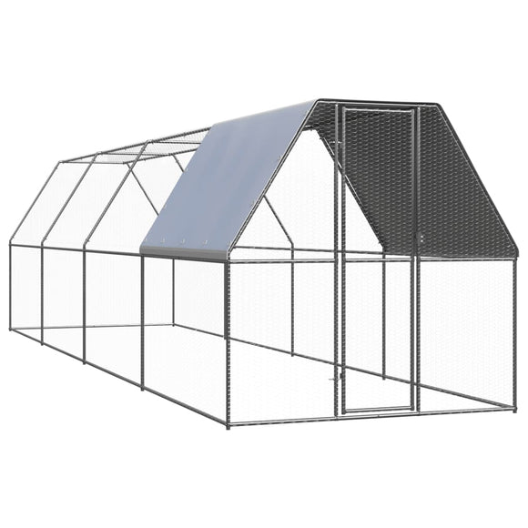 NNEVL Chicken Cage 2x8x2 m Galvanised Steel