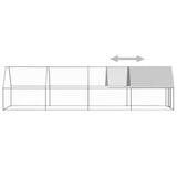 NNEVL Chicken Cage 2x8x2 m Galvanised Steel
