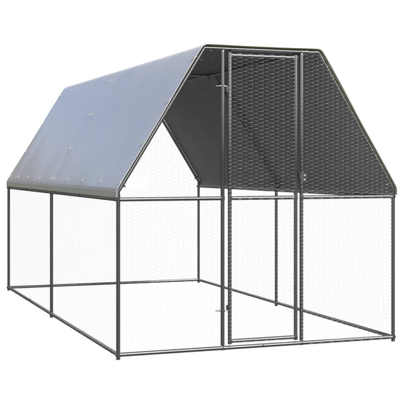 NNEVL Chicken Cage 2x4x2 m Galvanised Steel