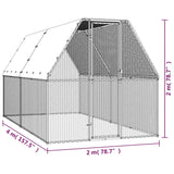 NNEVL Chicken Cage 2x4x2 m Galvanised Steel