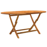 NNEVL 9 Piece Garden Dining Set Solid Wood Acacia and Textilene