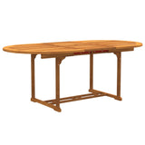 NNEVL 5 Piece Garden Dining Set Solid Wood Acacia and Textilene