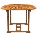 NNEVL 5 Piece Garden Dining Set Solid Wood Acacia and Textilene