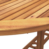 NNEVL 5 Piece Garden Dining Set Solid Wood Acacia and Textilene