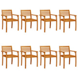 NNEVL Garden Chairs 8 pcs 59x55x85 cm Solid Wood Acacia