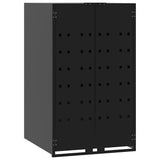 NNEVL Wheelie Bin Storage for 3 Bins Black 207x79x117 cm Steel