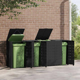 NNEVL Wheelie Bin Storage for 4 Bins Black 276x79x117 cm Steel