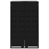 NNEVL Wheelie Bin Storage for 4 Bins Black 276x79x117 cm Steel