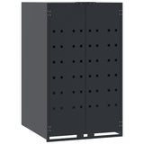 NNEVL Wheelie Bin Storage for 2 Bins Anthracite 138x79x117 cm Steel